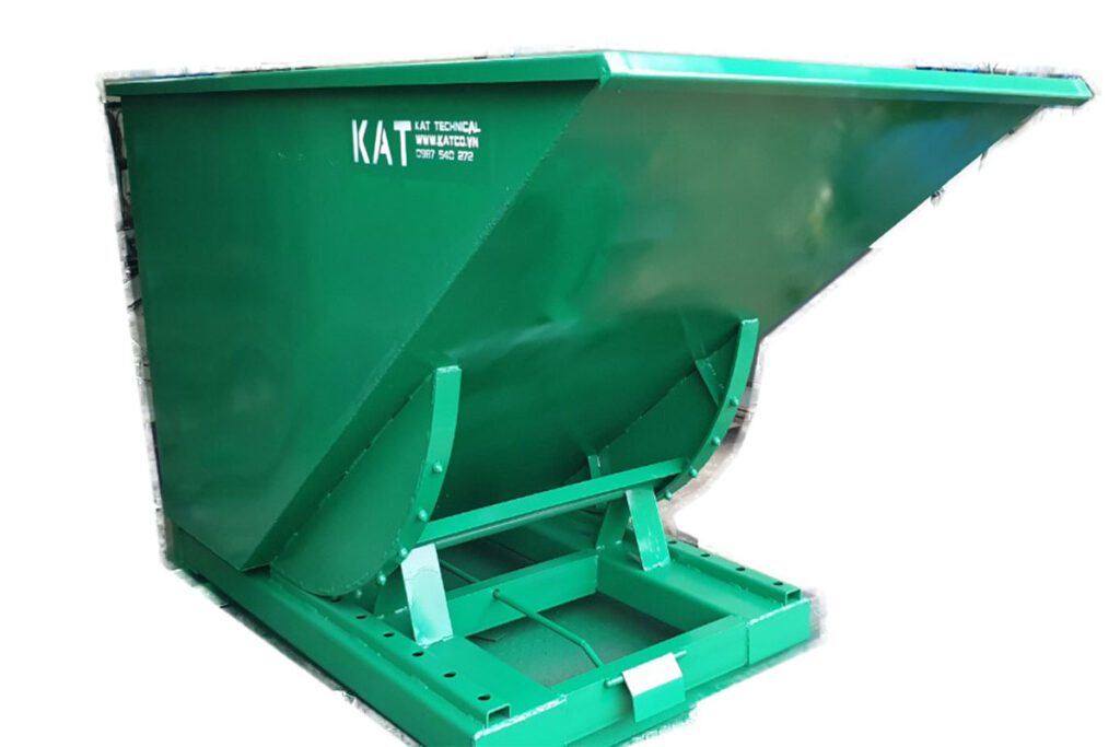 Giao Hàng Self Dumping Hoppers cho công ty Weida! Thùng rác công nghiệp 1000 lít